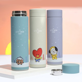 Kpop BTS BT21 Thermos Cup Cartoon Stainless Steel Accompanying Cup 500ML Tata Chimmy Cooky Water Bot