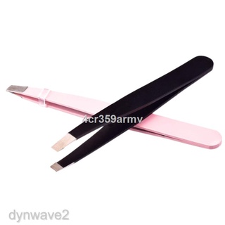 [DYNWAVE2] 2pcs Fashion Stainless Steel Eyebrow Tweezer Hair Removal Clip Beauty Tools
