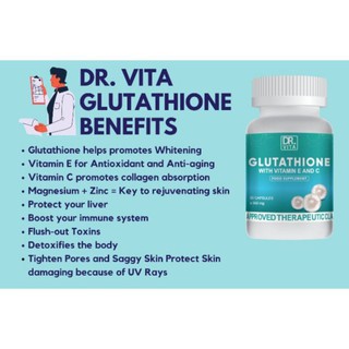 Original Dr. Vita Glutathione + Dr. Vita Collagen w/ Hyaluronic Acid Combo (6)