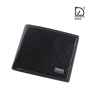 Imperial Horse fashion Men's PU Leather Tri-fold Wallet Clasp and Zipper Coin Purse Wallet For Men 311