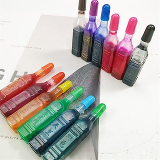 Glitter 12pcs 8ml Pigment For DIY Slime Supplies Accessories Epoxy Resin ink Dye Ink Jewelry Making alcohol-based ink pigment