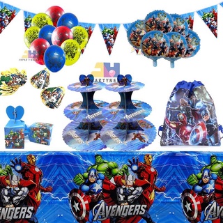 HOLDERPARTY NEED℗✷The Avengers Design Theme Cartoon Party Set Tableware Birthday Party Decoration Fo