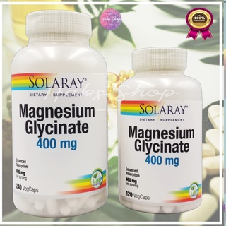 Magnesium Glycinate solary 400 mg - 120 VegCaps or 240 Veg Caps