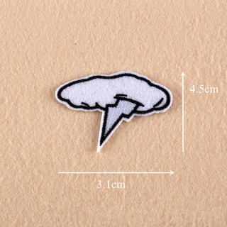 Embroidery Cloud Sew Iron On Patch Badges Bags Hat Jeans Jacket Dress Applique Fabric Transfer