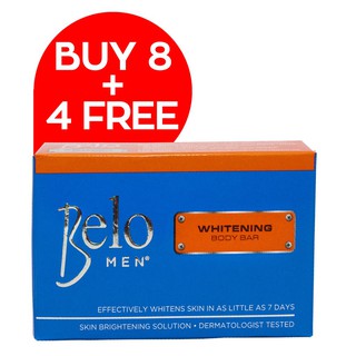 【high quality】 Belo Men Whitening Body Bar 90g Buy 8 + 4 Free