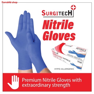 ㍿✗Surgitech Nitrile Examination Gloves Medium
