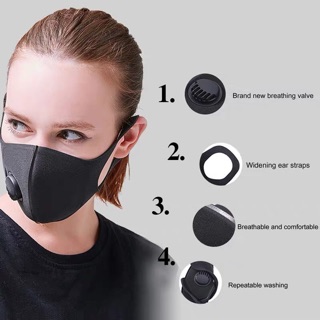 EMS fashion Air Purifying Mask Mouth Muffle Carbon corona Filter Dust Haze Fog Respirator (9)