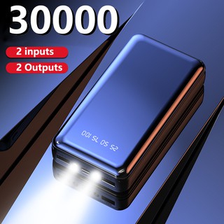COD Original Legit 30000mAh Power Bank Full Screen 2 Output Fast Charging Portable Size Power Bank