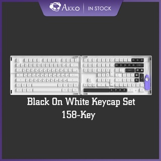 Akko BOW Keycap Set 158-Key ASA Profile PBT Double-Shot Full Keycaps for Mechanical Keyboards with Collection Box