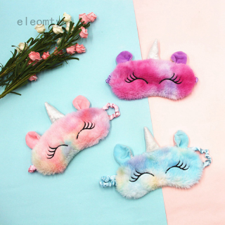 INS Cute Animal Eye Mask Soft Plush Sleep Masks for Women Girls Home Sleeping Unicorn