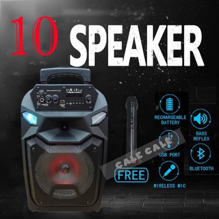 Portable trolley speaker free wireless microphone, bluetooth speaker, high volume, clear stereo