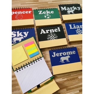 Personalized Notebook with stickynotes