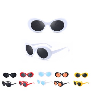 Rock Star Retro Clout Goggles Oval Round Pop Black Lenses Sunglasses Design