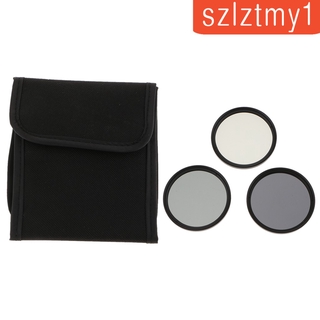 [Thunder] 55mm Filters Kit Slim ND2 ND4 ND8 with Storage Package for DSLR Camera Lens