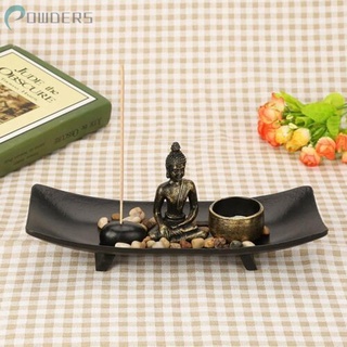 Practical Meditation Buddhism Crafts Candlestick Resin Temple Incense Holder (7)