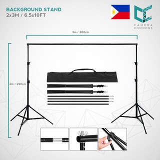 2 x 3m / 6.5 x 10ft Photography Video Background Stand Adjustable Studio Photo Backdrop Support Kit