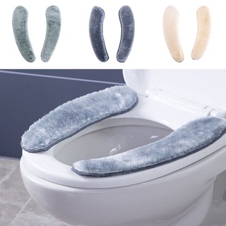 Bathroom Toilet Seat Washable Soft Warmer Mat Cover Pad Cushion Cover Warm Universally Fit Most Toilet Seats