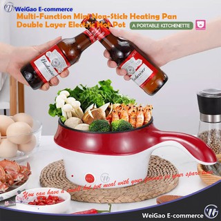 Multi-Function Mini Non-Stick Heating Pan Double Layer Electric Hot Pot (9)