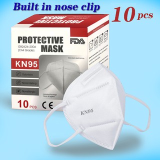 10 Pcs KN95 Masks PM2.5 Breathable Waterproof Dustproof Mask Adult Protective Face Mask with box