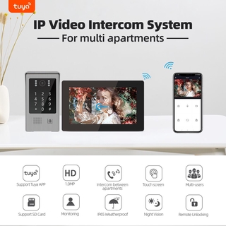 Jeatone WIFI Tuya IP Video intercom for Apartment Home Wireless call 7 Inch Wired Doorbell Camera 1. (3)
