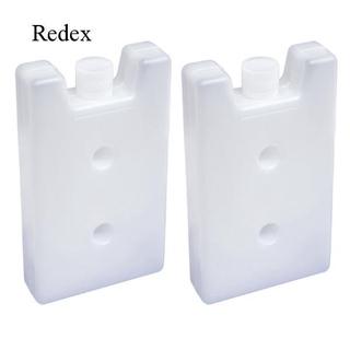 Redex 2pcs Empty Ice Pack 400ml Long-Lasting Reusable Ice Block Freezer Cool Packs for Lunch Box Cooler Bag