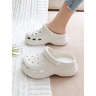 「PIGGY」Crocs hole shoes new thick-soled non-slip increased beach sandals and slippers (1)