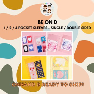 [ONHAND] BE ON D A5 - 1 / 2 / 4 POCKET SLEEVES - SINGLE / DOUBLE SIDED
