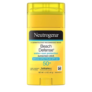 Neutrogena Beach Defense Water-Resistant Body Sunscreen Stick with Broad Spectrum SPF 50+, PABA-Free