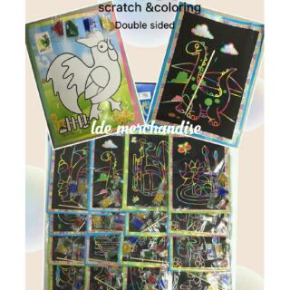 Colorful Scratch Card with Sand Art Coloring Book / Lootbag Fillers