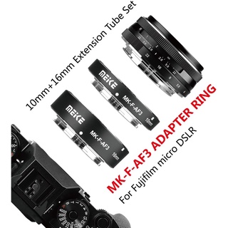 MEIKE MK-F-AF3 AF3A Autofocus AF Macro Extension Tube 10mm 16mm for Fujifilm X-mount APSC MVP CAMERA (2)