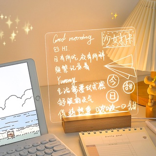 Simple transparent acrylic note board message board memo portable mini writing board