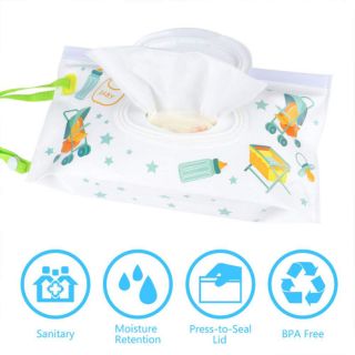 Reusable Cloth & Disposable Wipes Travel Pouch ONLY (9)