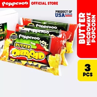 1 Box Popperoo Microwave Popcorn - Butter Overload (3packs)