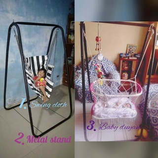 baby crib☌⊙Metal stand with 2 pcs duyan (swing cloth & baby d