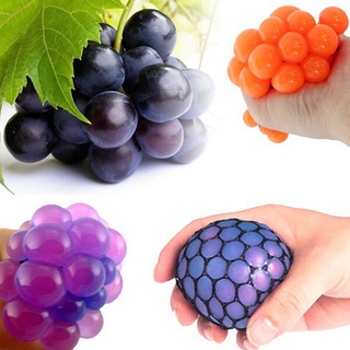 BB Stress Reliever Squishy Mesh Ball Grape Squeeze Toys