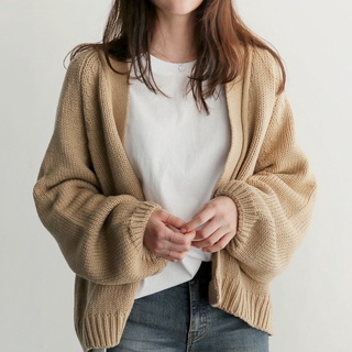 【Ready Stock】xiaozhainv Korean chic style loose short knit cardigan sweater top