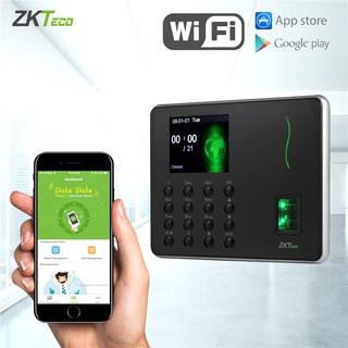 ZKTeco Fingerprint Attendance Machine Biometric Time Recorder Time Clock Time Attendance Terminal wi