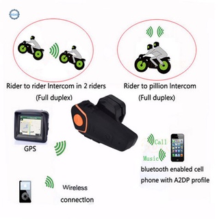 【XS】 1/2Pcs Bluetooth Motorcycle Helmet Intercom Interphone 2.5mm/3.5mm Audio for Walkie Talkie MP3