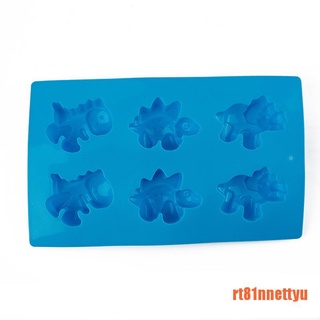 【NNET】3D Dinosaur Silicone Soap Mold Cake Chocolate Candy Fondant Candle Soa (2)