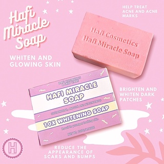 Hafi Miracle Soap with Glutathione, Arbutin and Niacinamide 10x Whitening Soap
