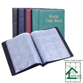 Coin Collection Book 120 Pockets Opening Stock Money Penny Storage Bag Coins Collect Album Holder Wo