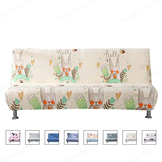 Animal design sofa bed cover cute elk&flamingo printing sofa bed protector elastic fabric sofa bed case soft touch