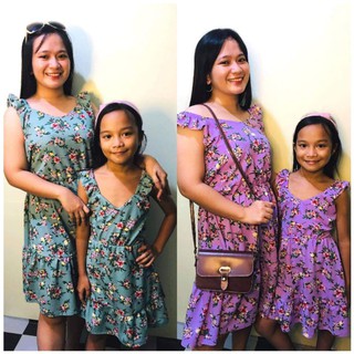 Mother and daughter floral dress