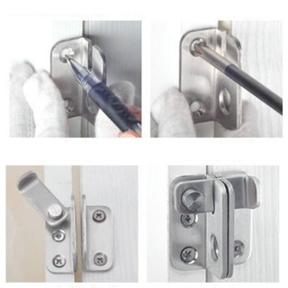 2pcs Stainless Steel Multi Purpose Lock Buckle Hasp Cabinet Lock Catch Bin Door Latch