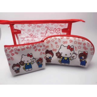 Hello kitty 3in1 makeup pouch