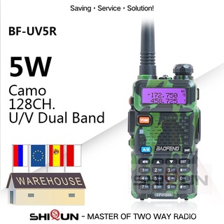 1PC/2PCS Baofeng 5W UV-5R Walkie Talkie Camo Dual Band UV5R 5W Ham Radios H/L UHF VHF Two Way Radio (1)