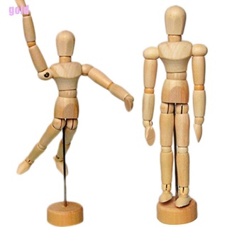 [Willbegold] 5.5" Drawing Model Wooden Human Male Manikin Blockhead Jointed Mannequin Puppet [Hot] (9)