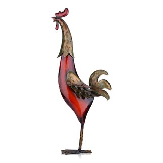 TOOARTS Metal sculpture Multicolor iron rooster Home furnishing articles Crafts