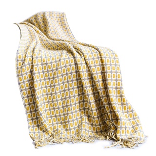 DK Nordic Knitted Plaid Blanket Sofa Throw Blanket with Tassels Shawl Nap Blanket (3)