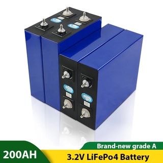 New 4-8pcs 3.2V 200AH Lifepo4 Battery Rechargeable Battery Solar Cell 12V 24V Lifepo4 Battery Pack E